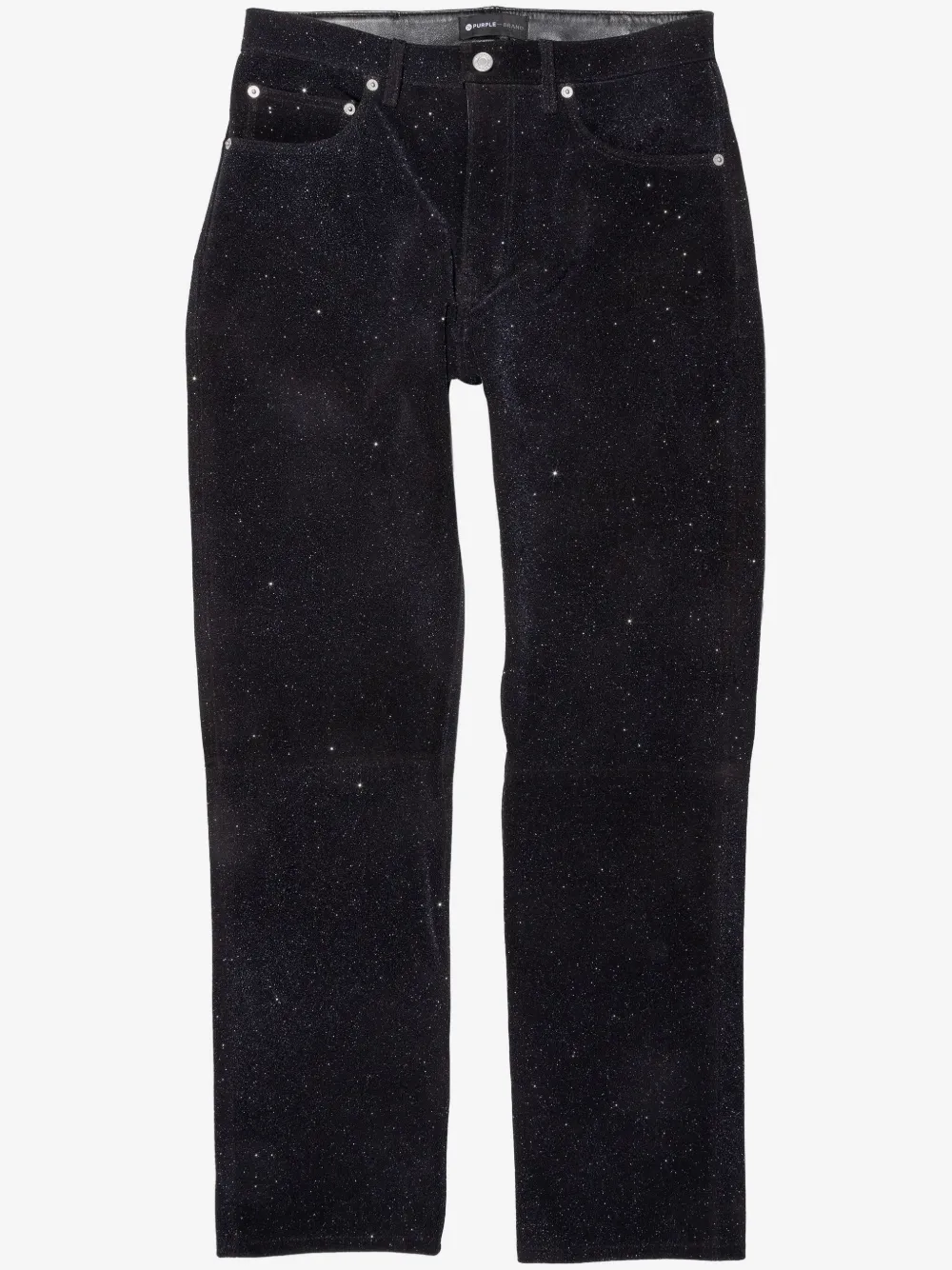 Purple Brand leather straight-leg trousers | Black | Image 1