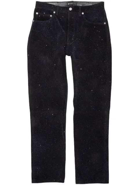Purple Brand pantalon en cuir à coupe droite