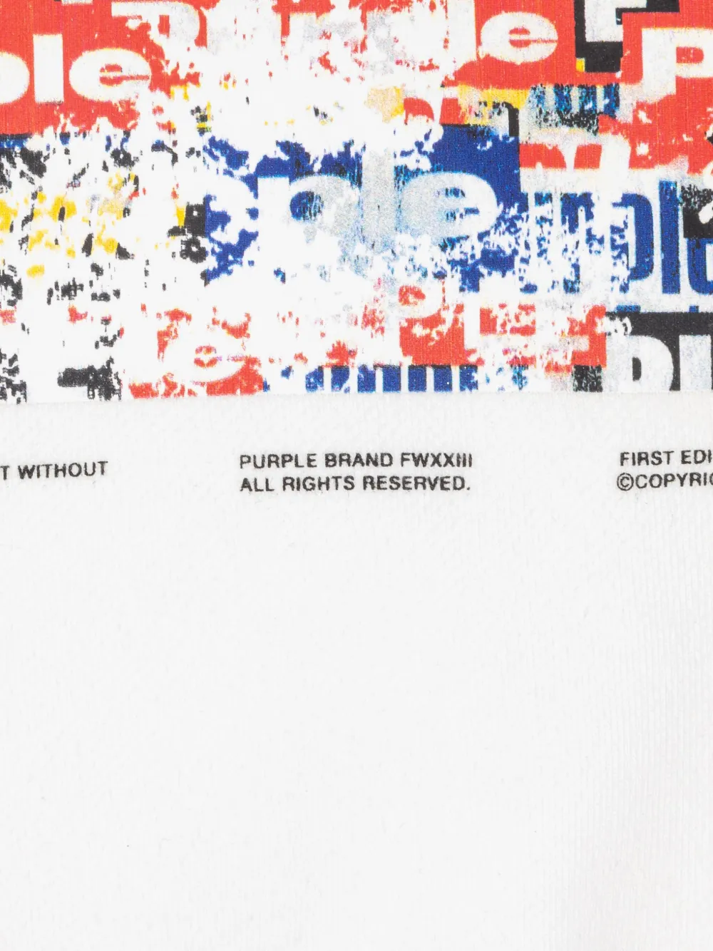 Purple Brand T-shirt met logoprint Wit