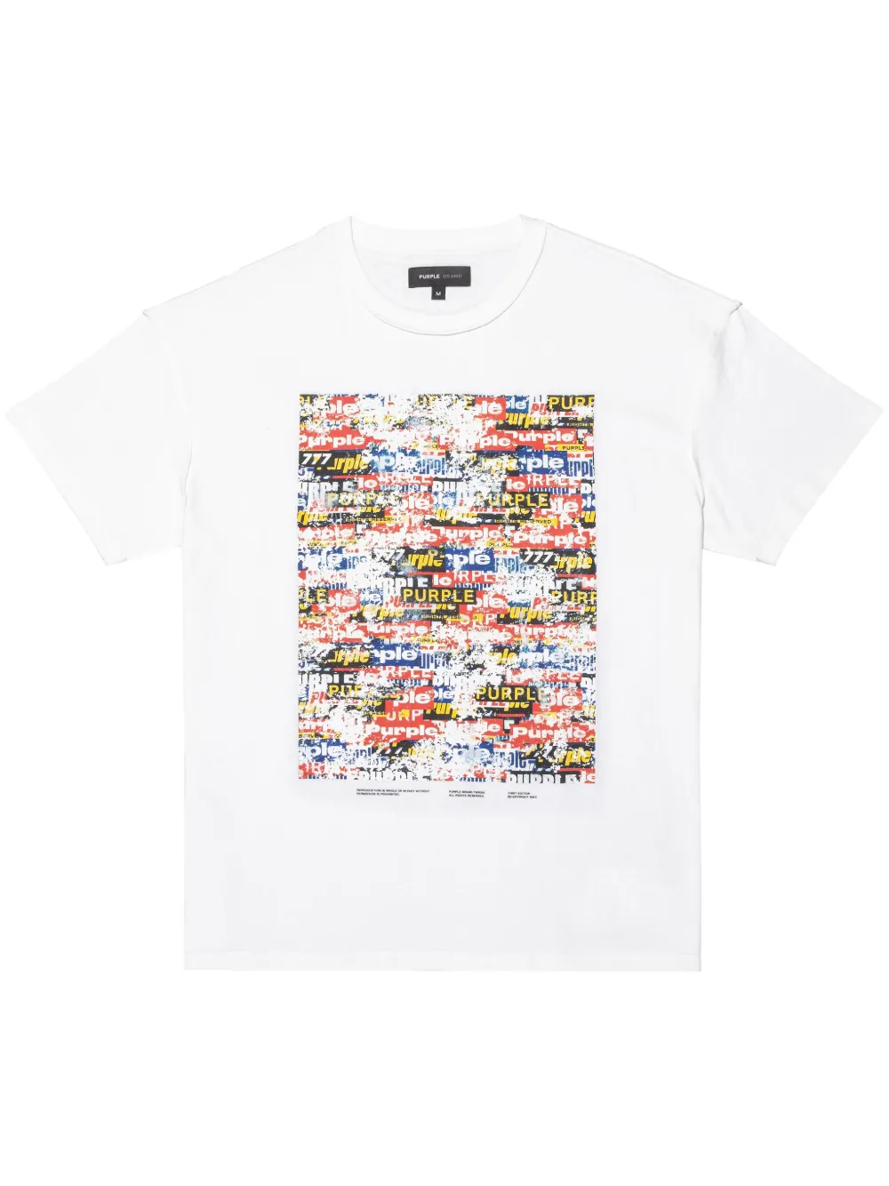 Purple Brand Logo-print Cotton T-shirt In White