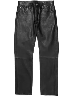 DRIES VAN NOTEN レザーパンツ | ブラック | FARFETCH JP
