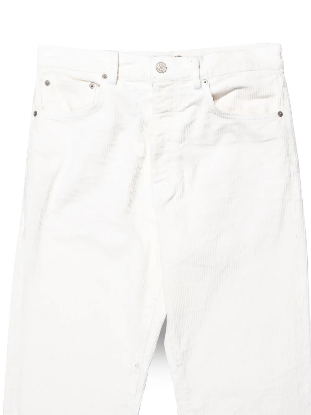 Shop Purple Brand Straight-leg Corduroy Jeans In White