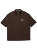 Purple Brand logo-patch piqué polo shirt - Brown