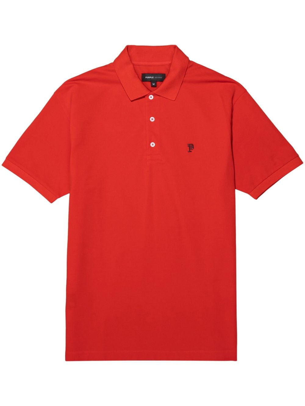 Purple Brand Monogram-print Polo Shirt In Red