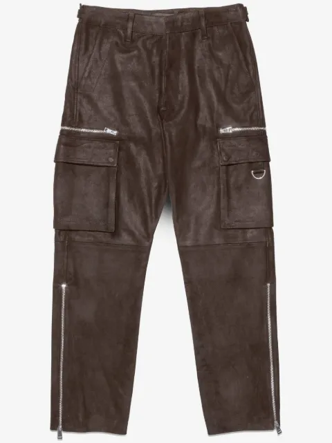 Purple Brand straight-leg suede cargo trousers