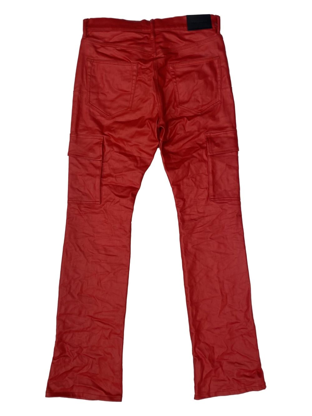 Shop Purple Brand P004 Cargo Flared Jeans In Red