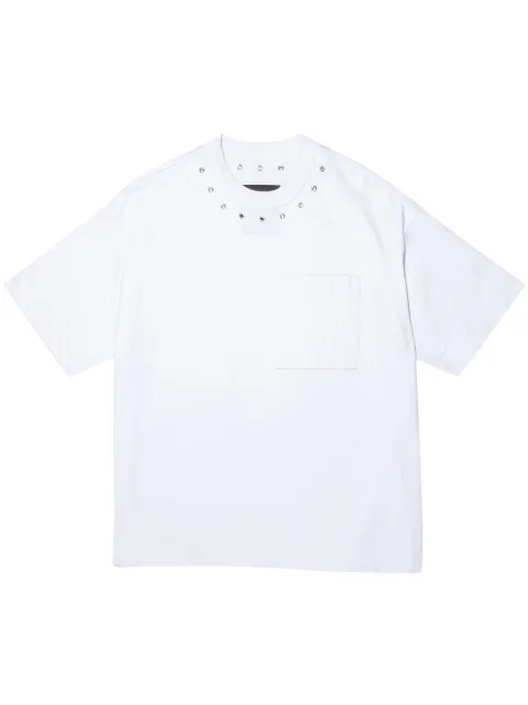 Purple Brand playera con ribete de ojales