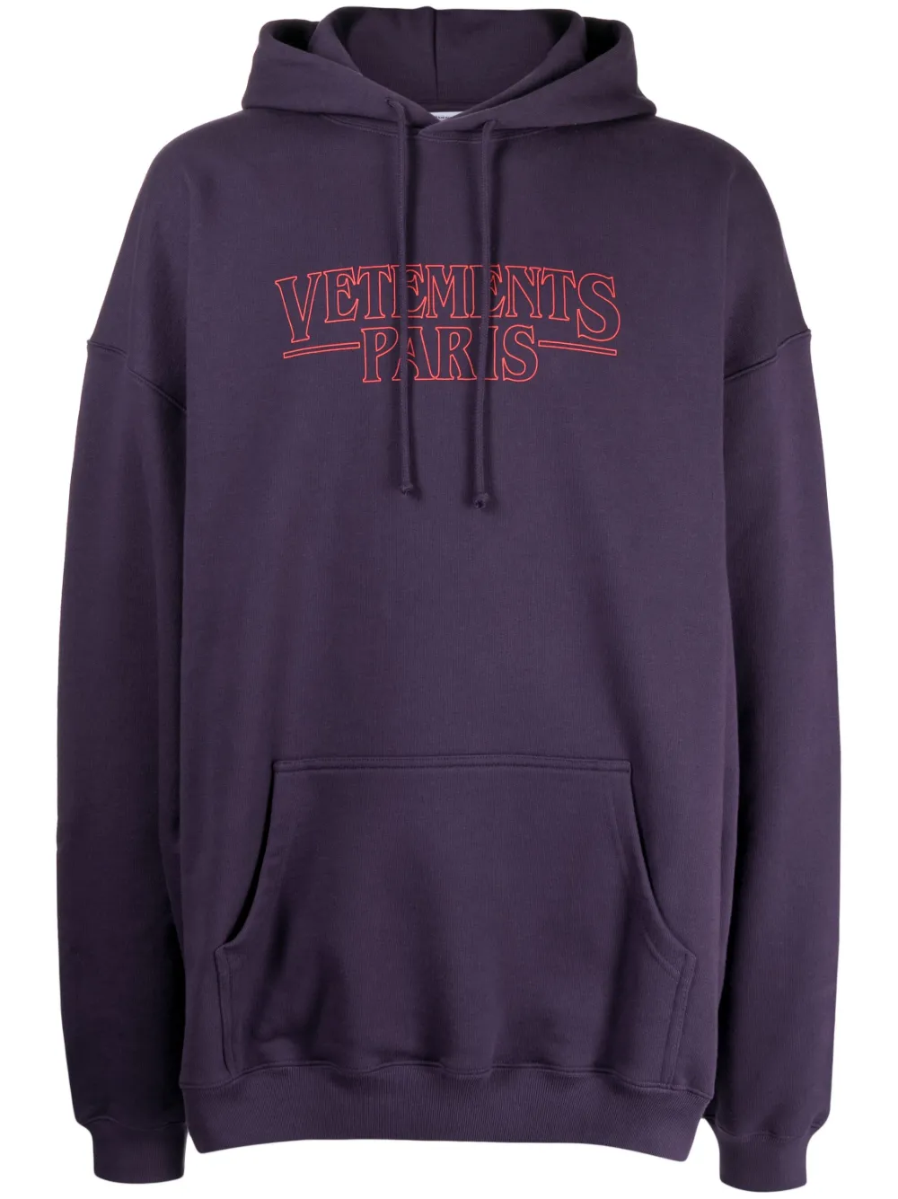 Vetements Logo Limited Edition Print Cotton Hoodie In Nero