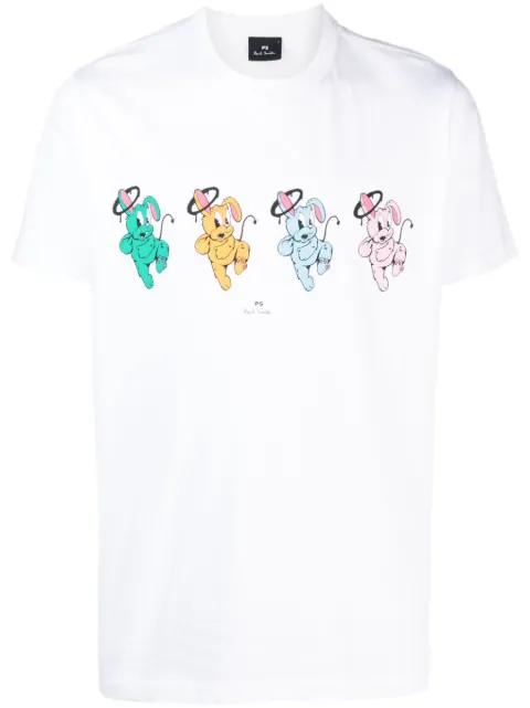 Paul Smith - rabbit-print cotton T-shirt