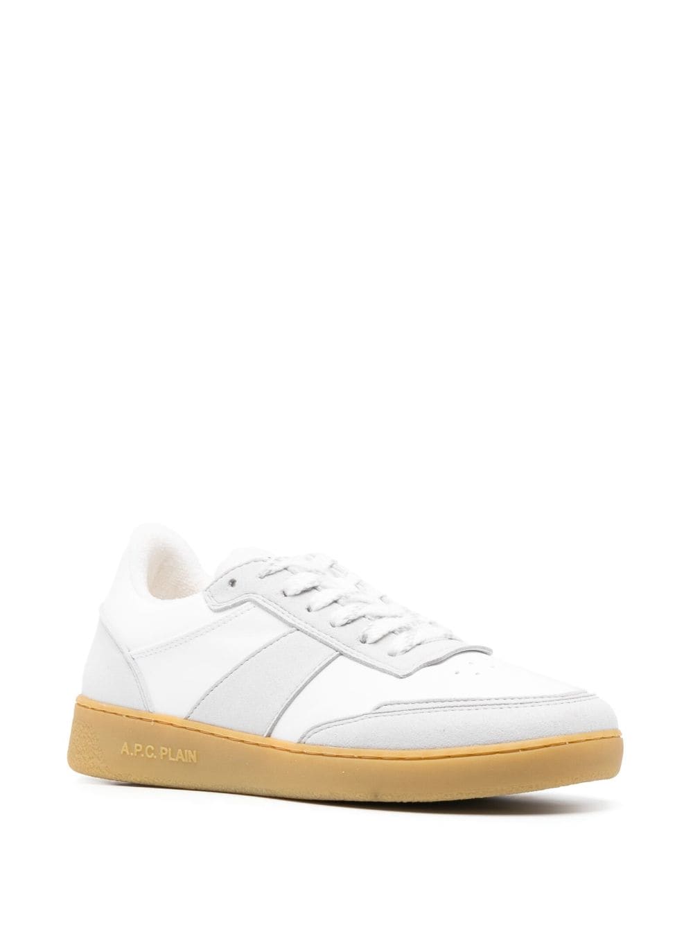 Shop Apc Plain Low-top Sneakers In White
