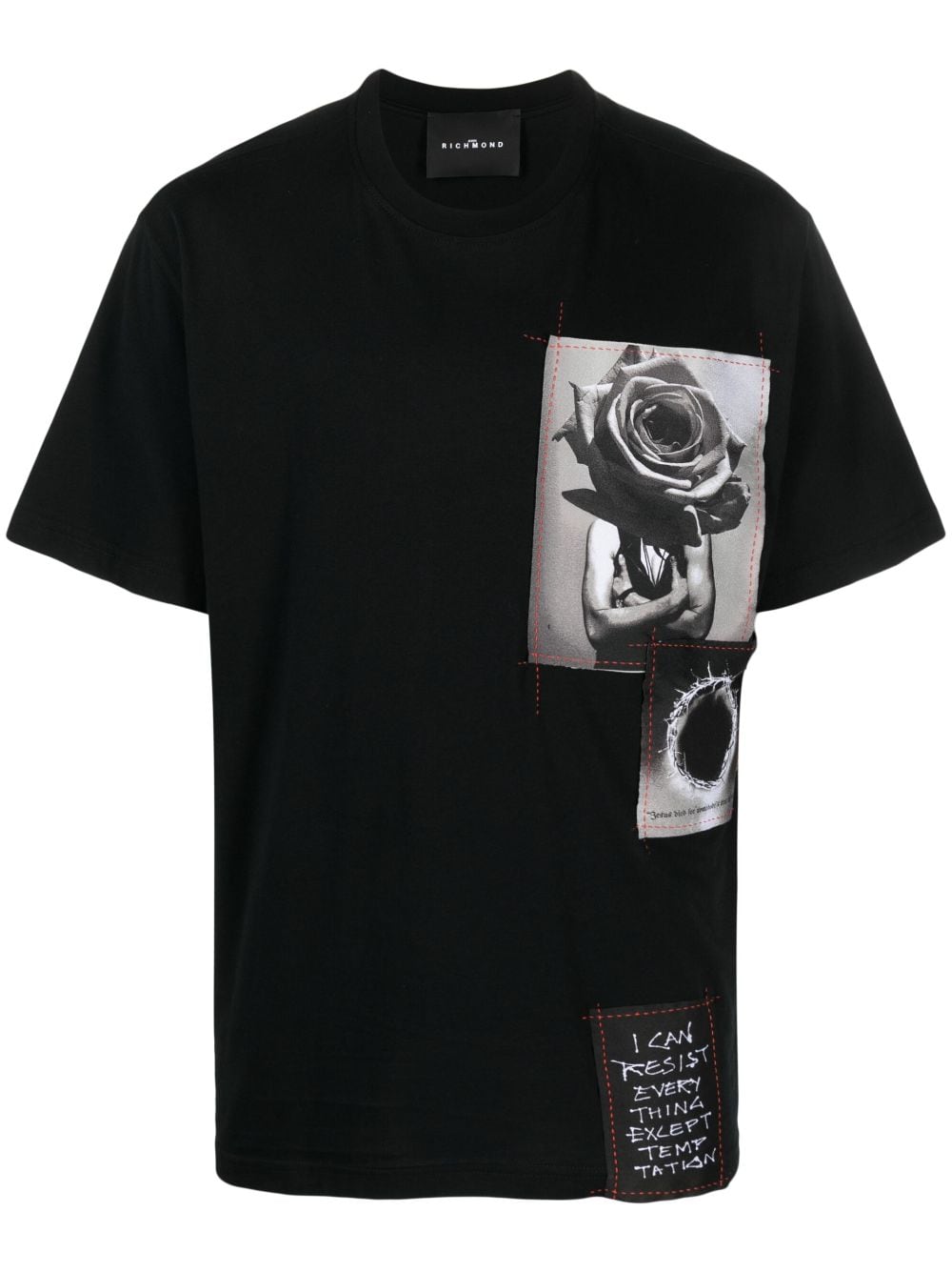 John Richmond Jimo T-shirt met fotoprint Zwart