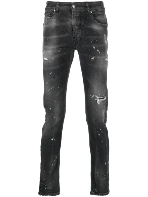John Richmond Jeans skinny Iggy con effetto vissuto
