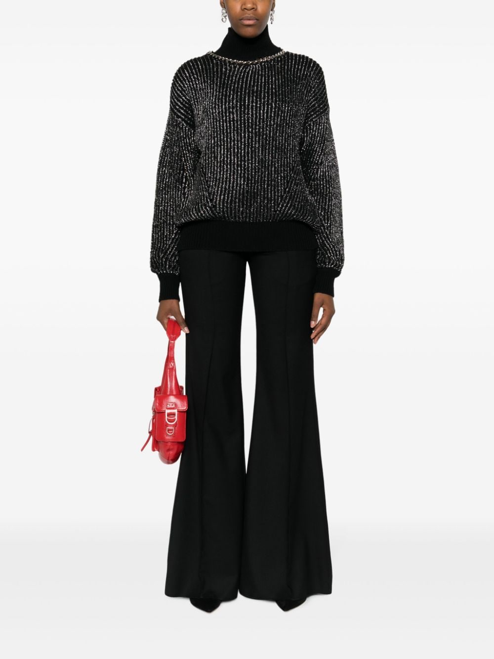 John Richmond Bulok chain-trim jumper - Zwart