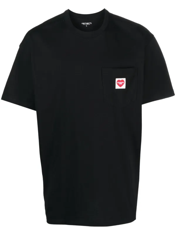 Carhartt WIP logo-patch Cotton T-shirt | Black | FARFETCH