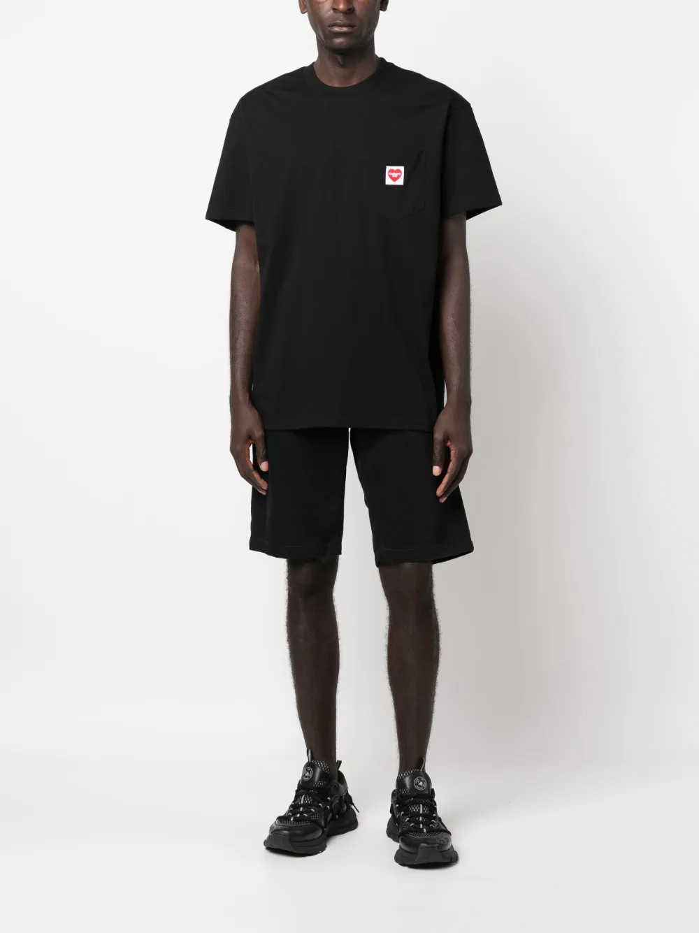 Carhartt WIP T-shirt met logopatch - Zwart