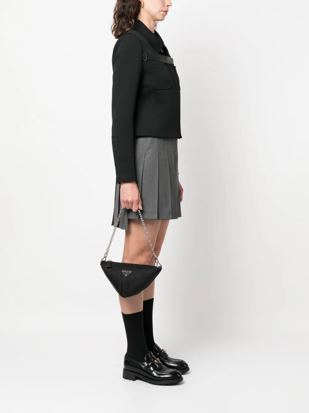 Prada Triangle shoulder bag - Zwart