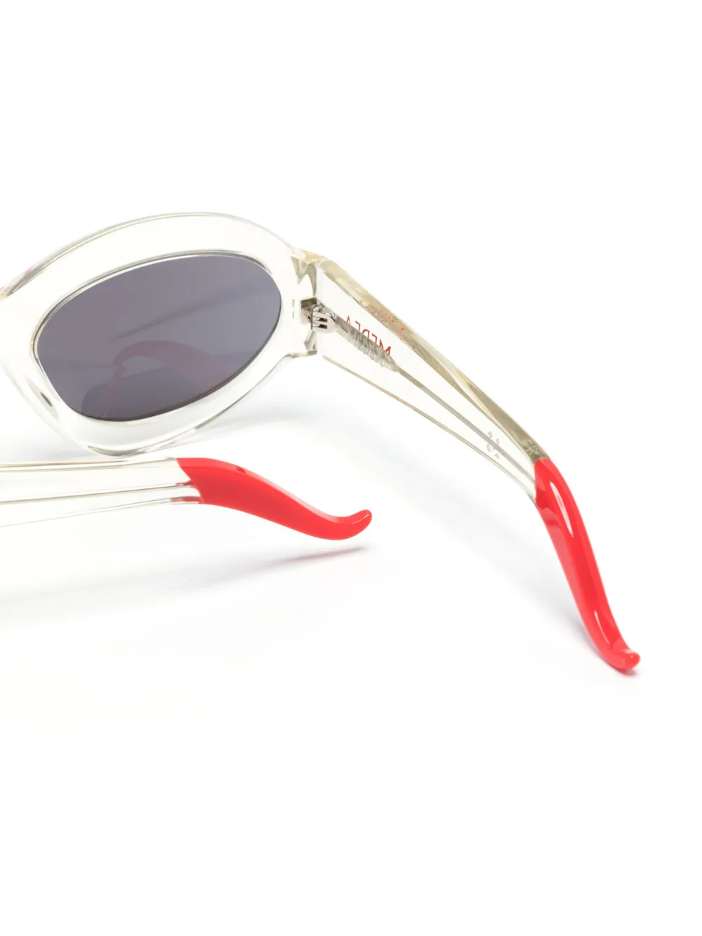  Medea Smack Oval-frame Sunglasses - White 