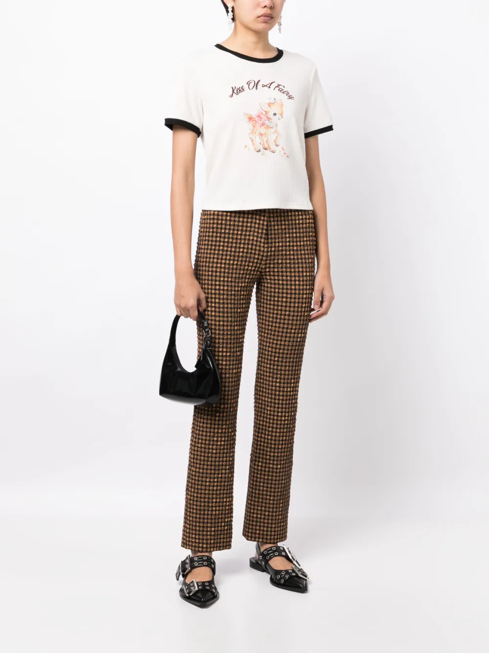 b+ab graphic-print short-sleeves T-shirt - Wit