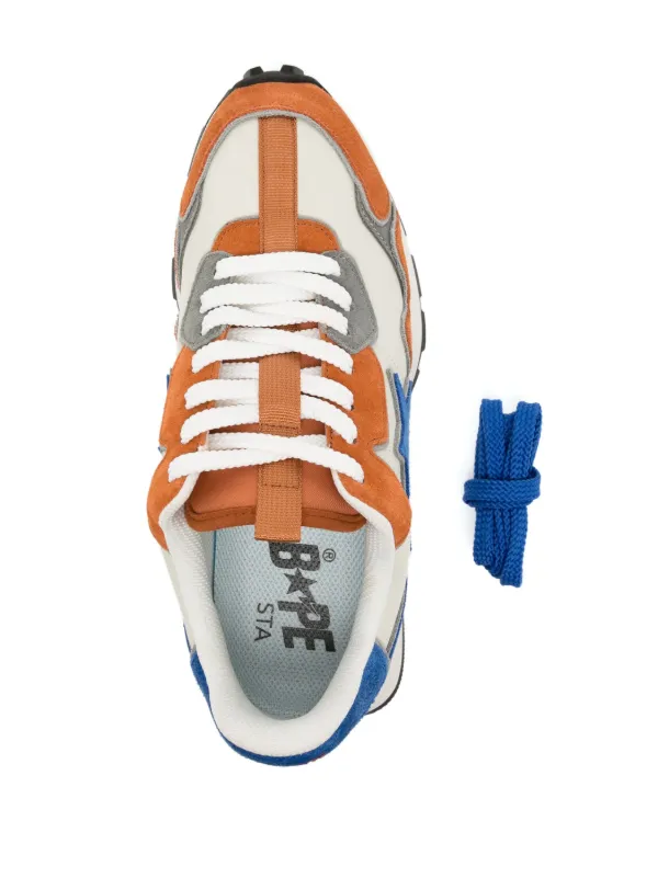 A BATHING APE Road Sta Express Leather Sneakers Farfetch