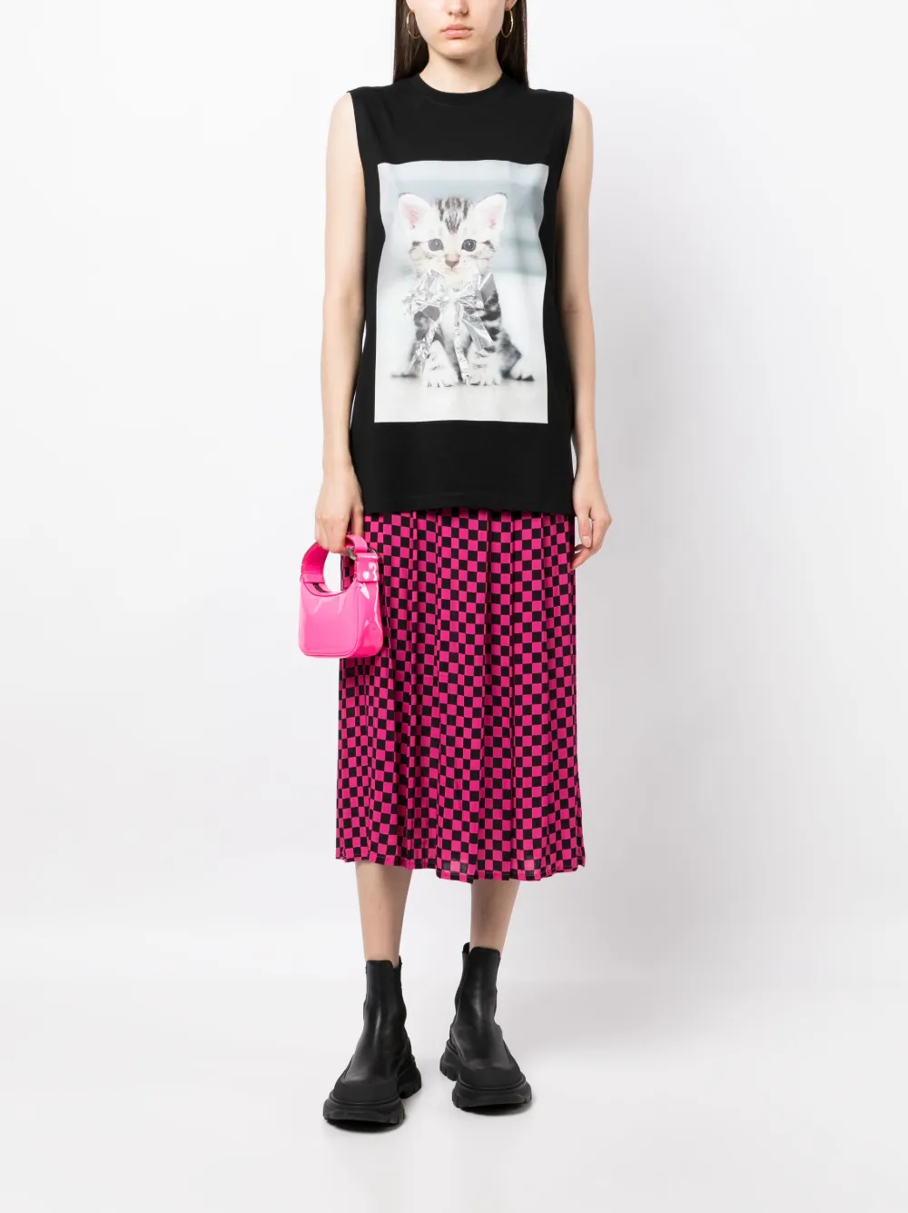 MSGM T-shirt met print - Zwart
