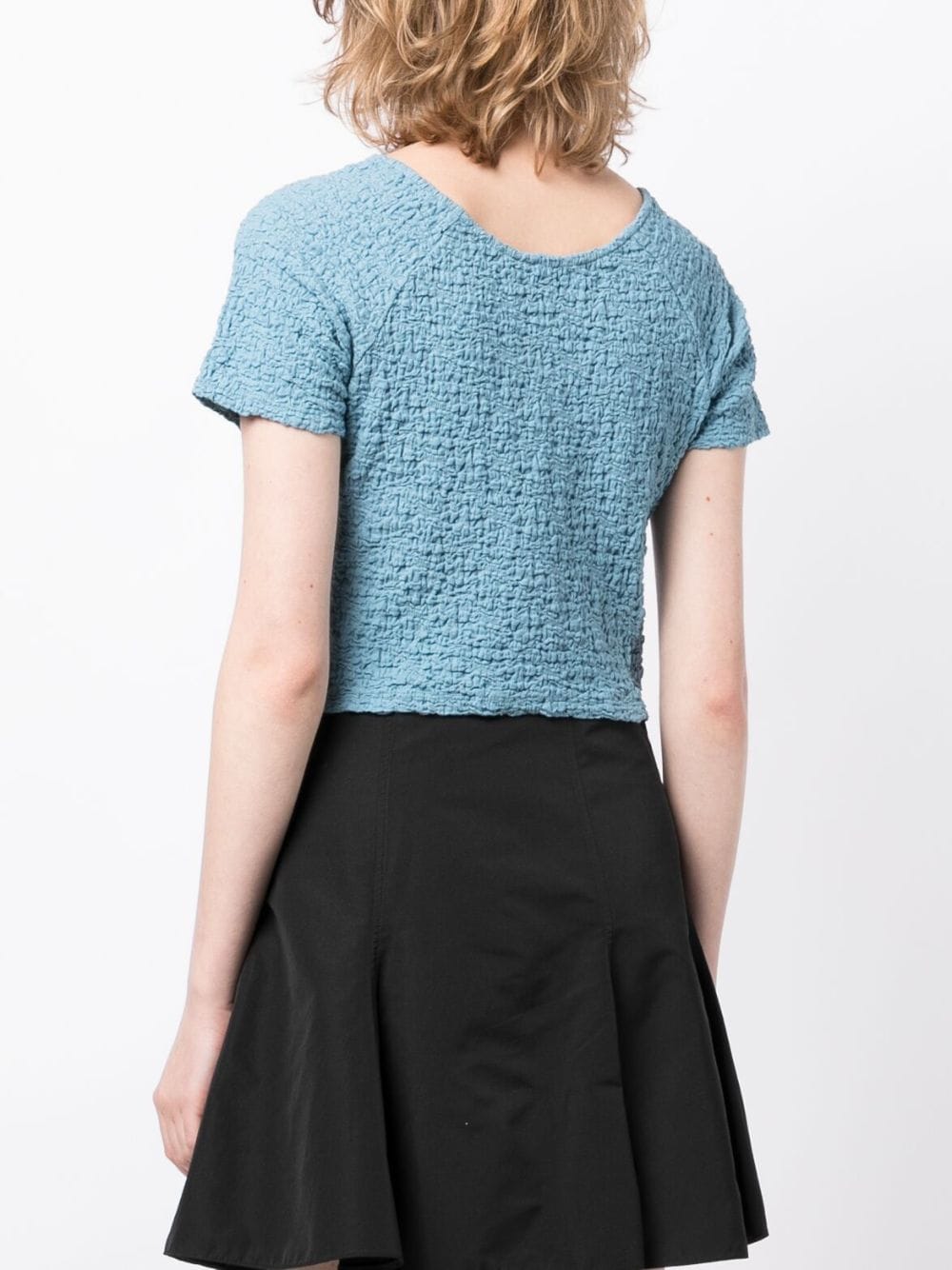 Shop Tout A Coup Bow-detailing Short-sleeve Top In Blue