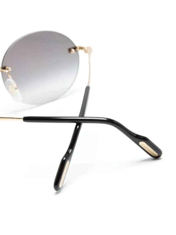 Cartier Eyewear オーバルフレーム サングラス | ゴールドトーン