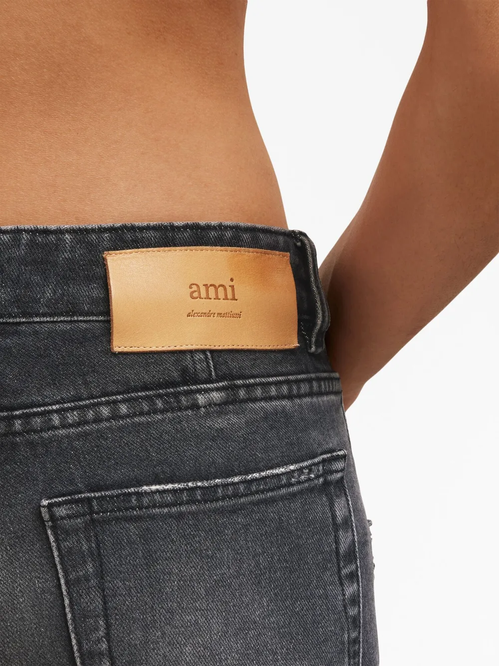 Ami Paris logo-patch straight-leg jeans - image 1 of 6