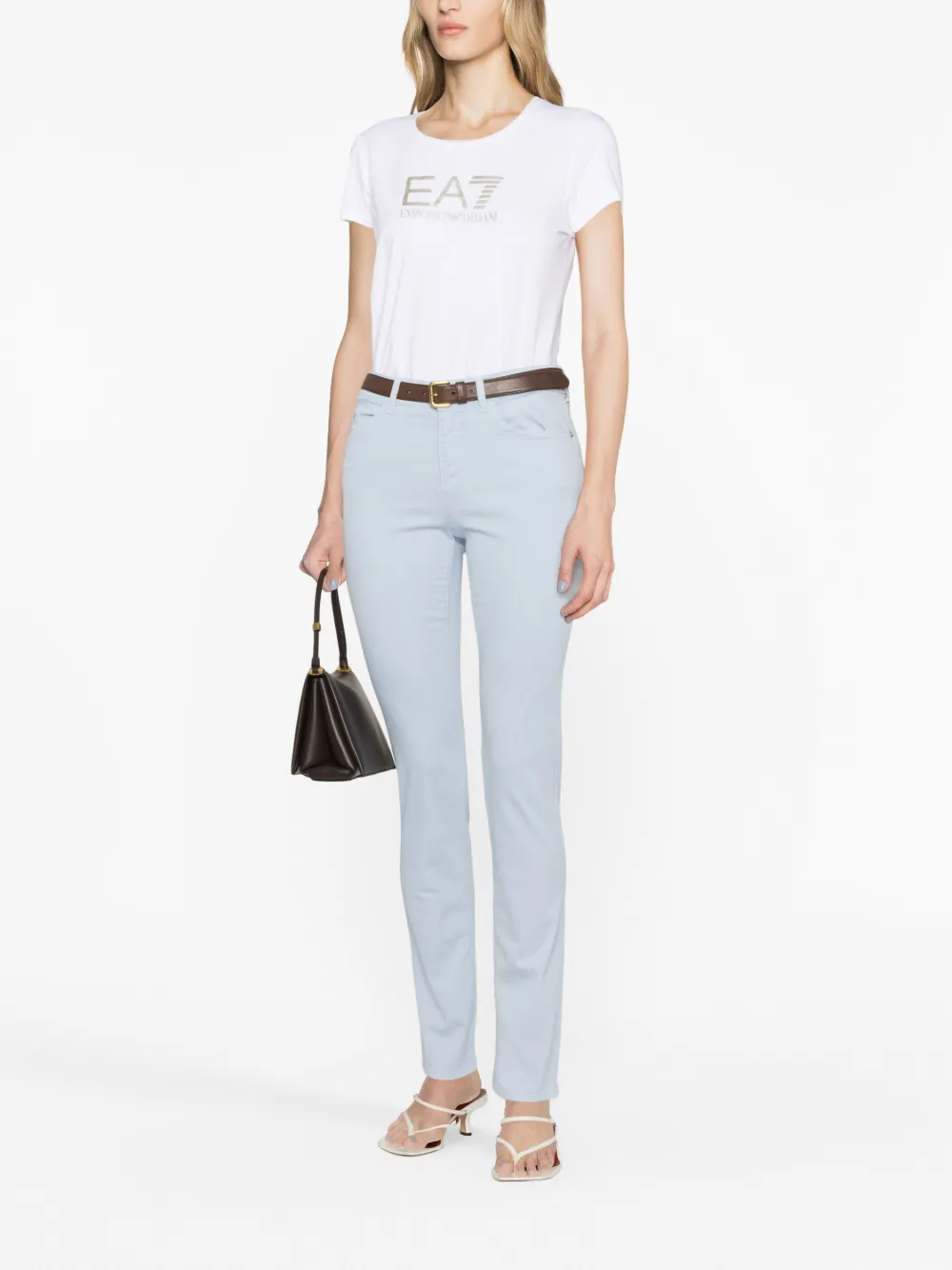 Ea7 Emporio Armani T-shirt met logoprint - Wit