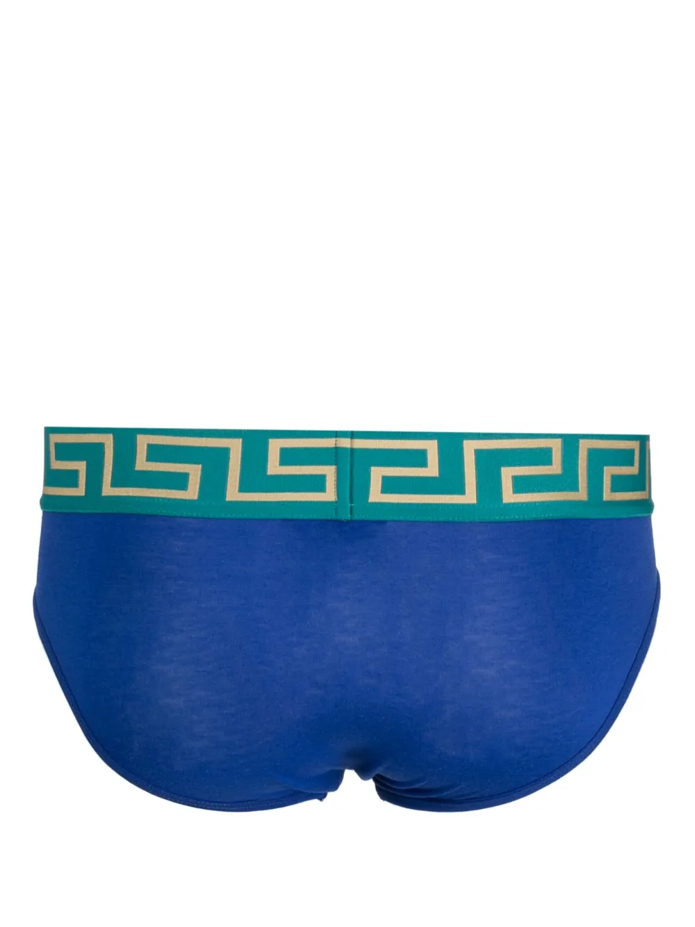 Versace logo-waist cotton briefs - Blauw