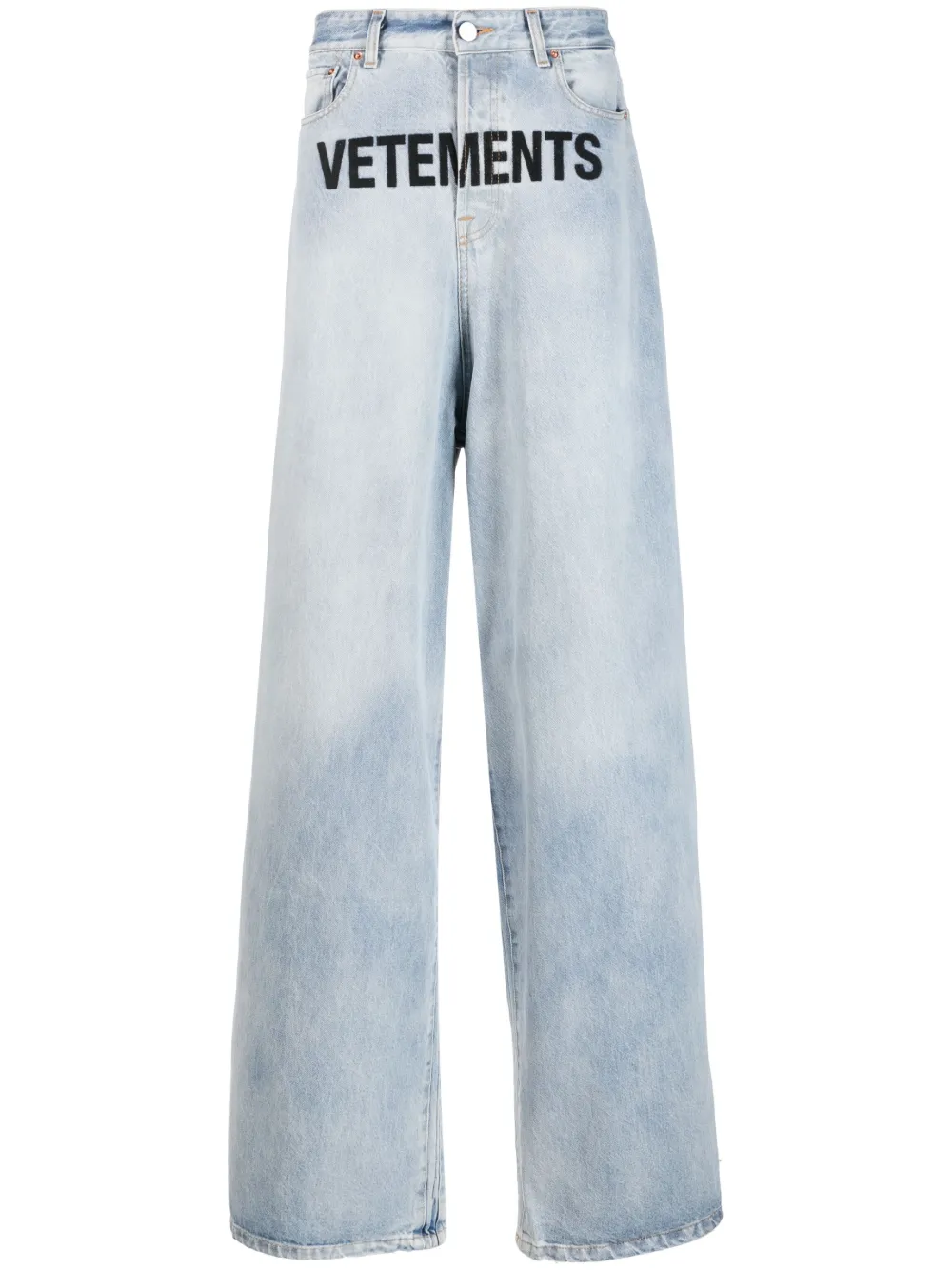 TEMENTS Logo Baggy Jeans 28 - パンツ