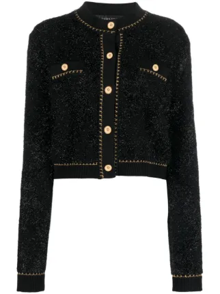 ジャケット VERSACE TWEED JACKET Versace sequin-embellished Tweed Jacket | Black | FARFETCH