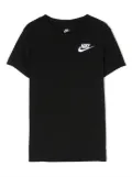 Nike Kids logo-embroidery crew-neck T-shirt - Black