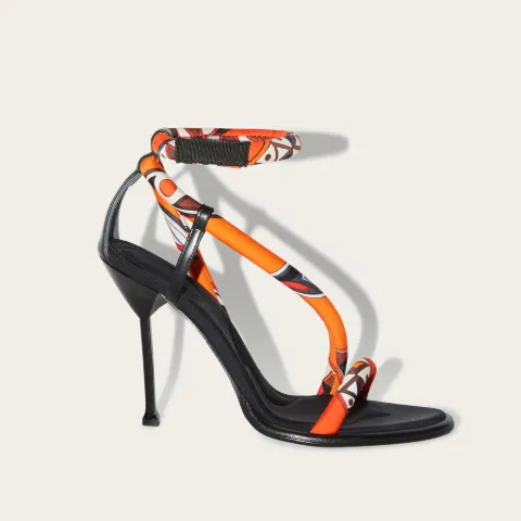 Lee Girandole-Print Stiletto Sandals