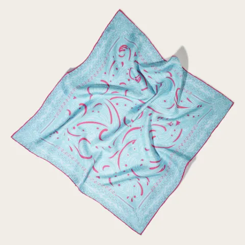 Bandana-Print Small Silk-Twill Carré