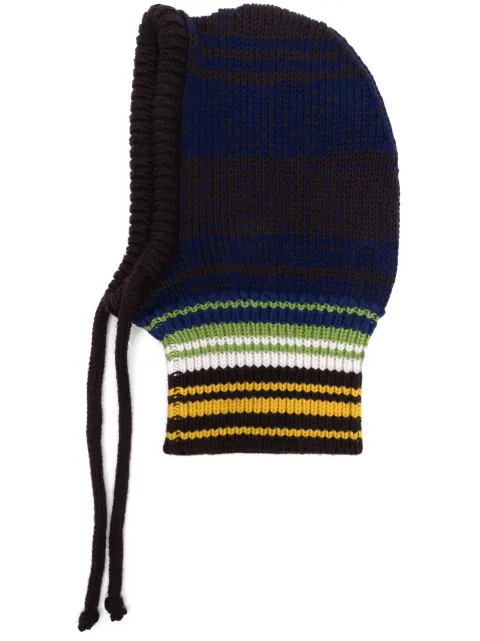 Marni striped ribbed-knit balaclava
