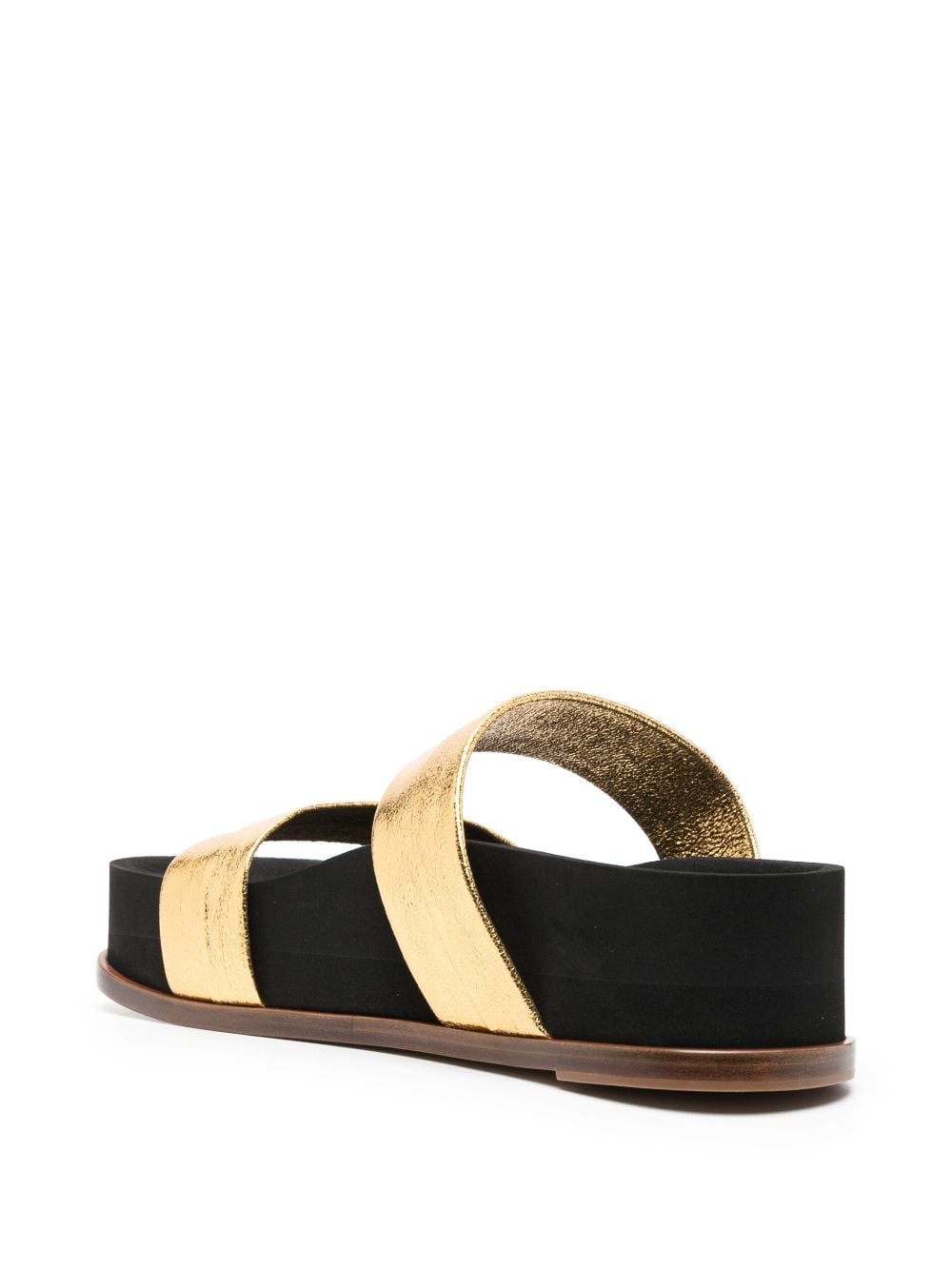 Shop Gabriela Hearst Striker Platform Sandals In Gold