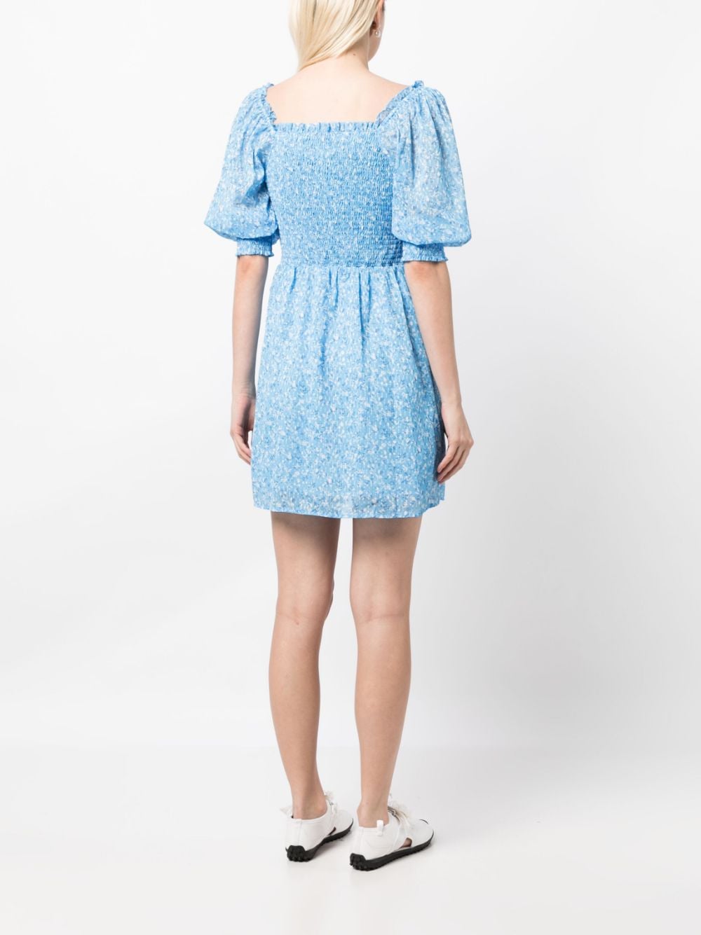 Shop B+ab Floral-print Dress In Blue