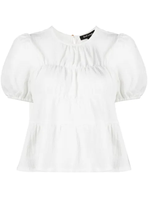 tout a coup short-sleeved ruched blouse