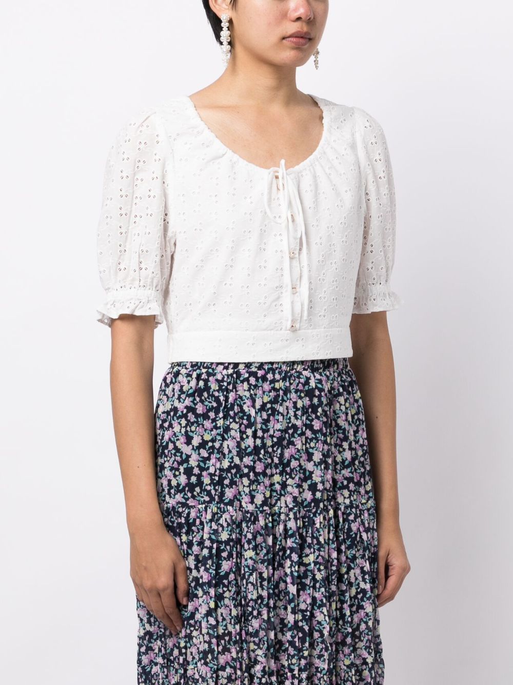 Shop B+ab Broderie-anglaise Cotton Top In White