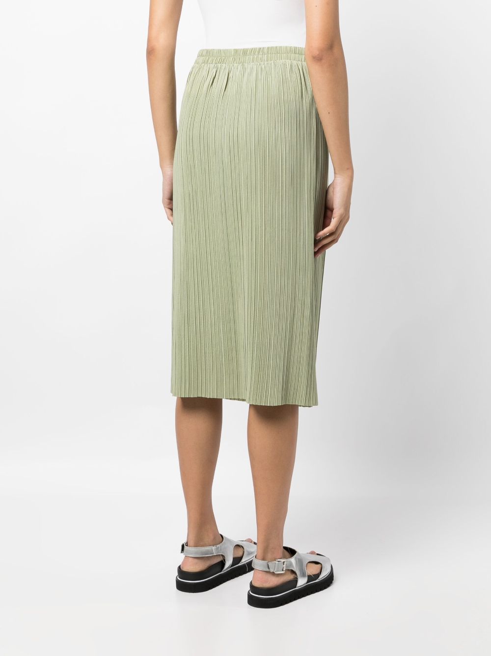 Shop Tout A Coup Graphic-print Draped Skirt In Green