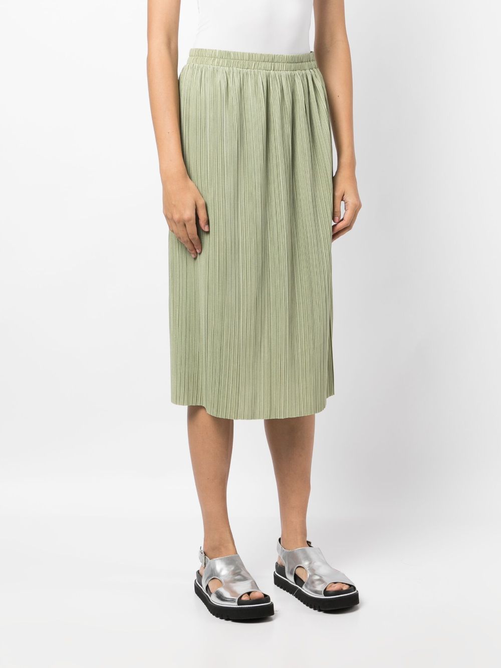 Shop Tout A Coup Graphic-print Draped Skirt In Green