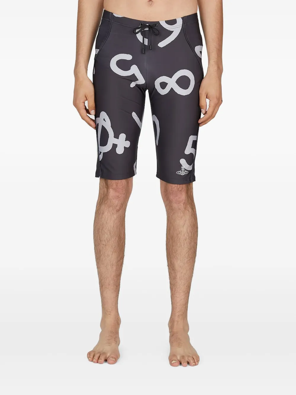 Vivienne Westwood Zwembroek met nummer-print Zwart