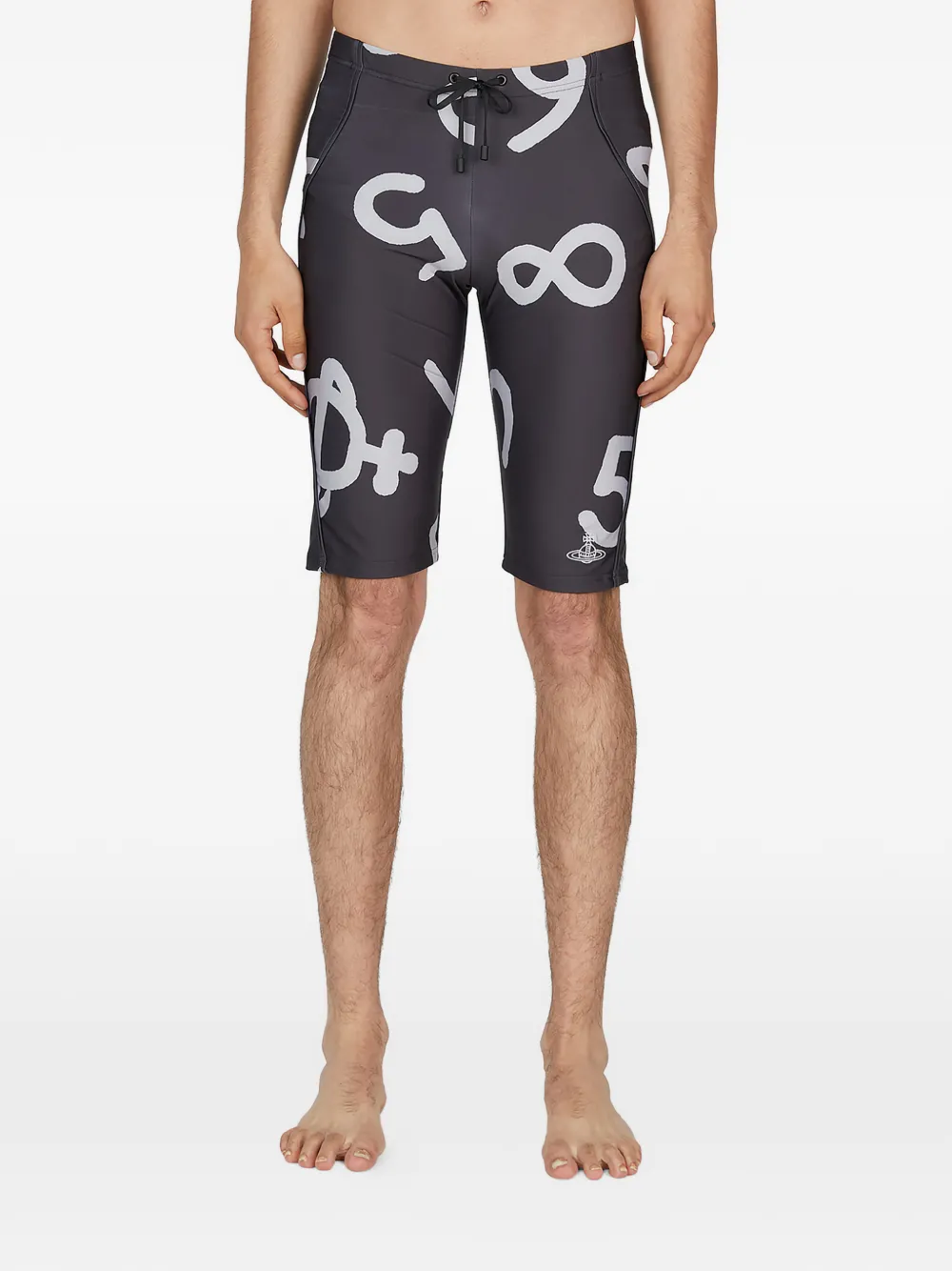 Vivienne Westwood numbers-print swim shorts - Nero