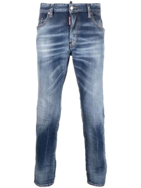 Dsquared2 джинсы узкого кроя с эффектом потертости 