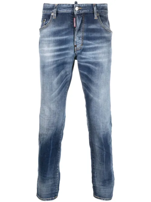 Jean slim à effet délavé - DSQUARED2 - Modalova