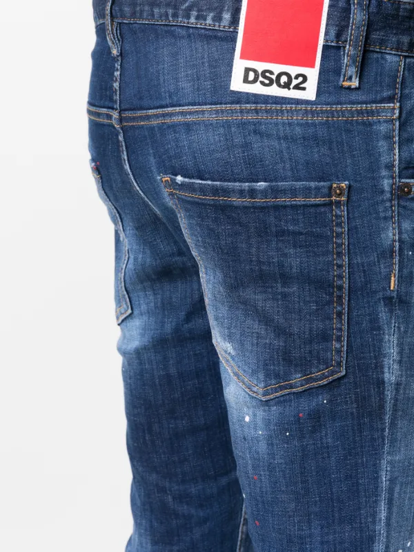 DSQUARED2 ダメージ ジーンズ | ブルー | FARFETCH JP