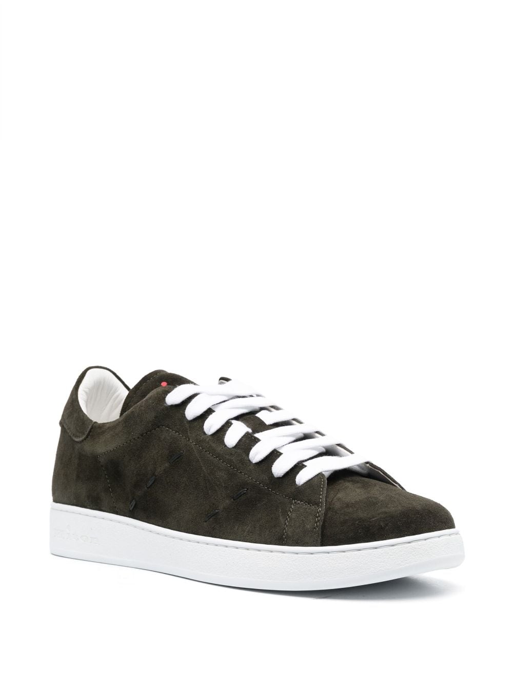 Kiton low-top suede sneakers - Groen