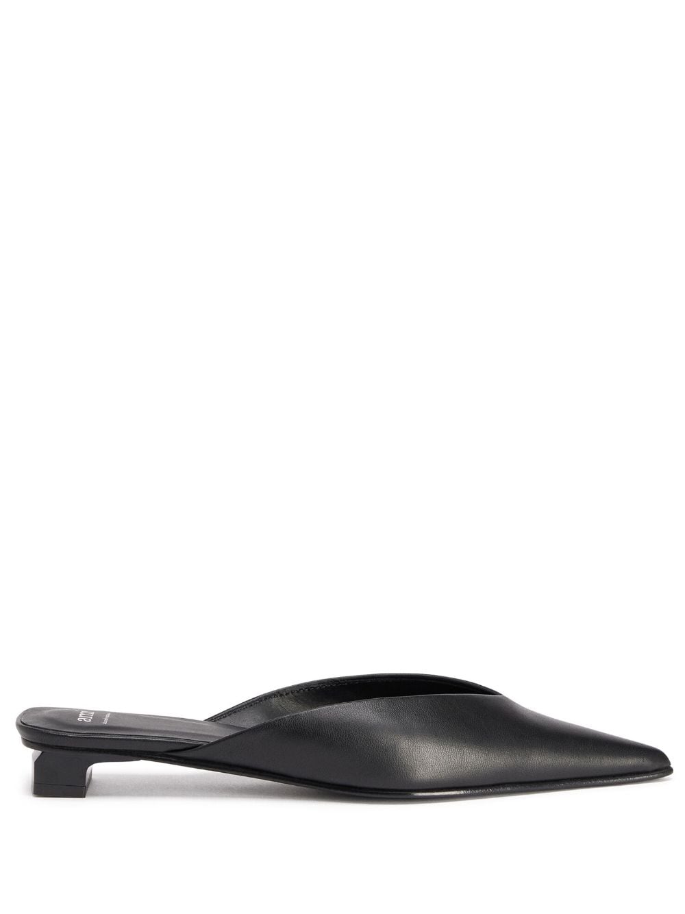 AMI ALEXANDRE MATTIUSSI POINTED LEATHER MULES