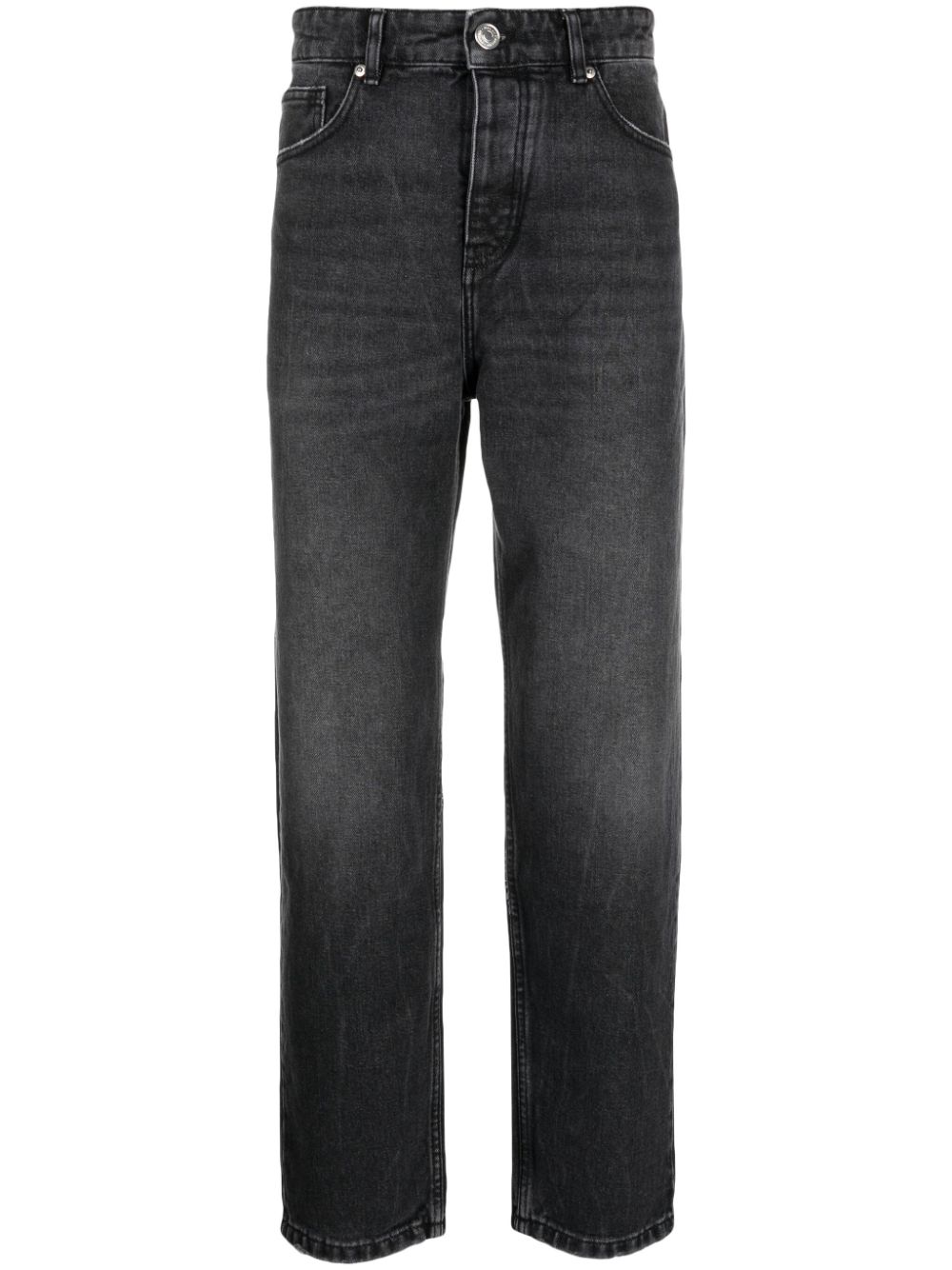 Shop Ami Alexandre Mattiussi Mid-rise Cropped Jeans In 31