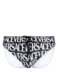 Versace logo-print drawstring swimming trunks - Black